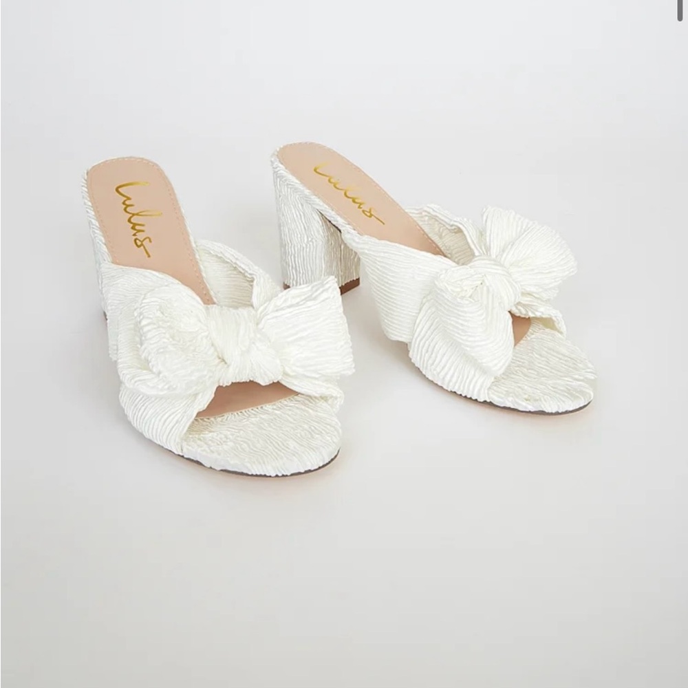Lulu's Dorothea Ivory Knotted High Heel Sandals
